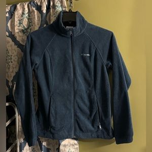 navy fleece columbia jacket
